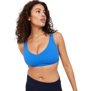 OFFLINE by Aerie Ribbed Plunge Sports Bra - Cobalt Blue NWT Size Medium